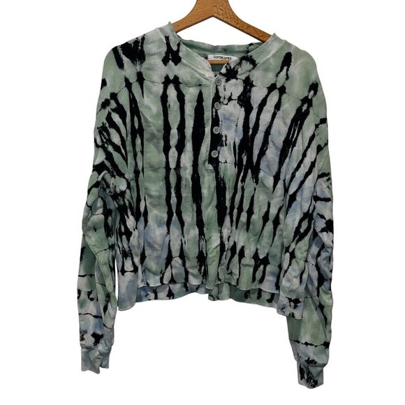 Daydreamer For Free People Tie-Dye Button-Up Long Sleeve Top Women size Medium - Picture 2 of 9